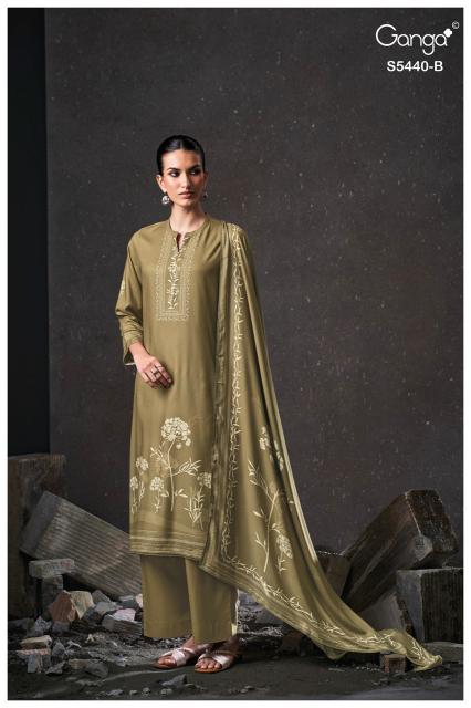 Ganga preisna 5440 bandini dress material wholesale